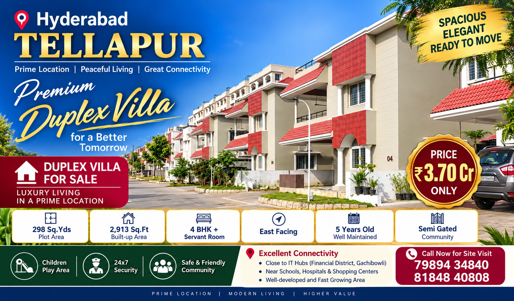 Exterior of Tellapur Duplex Villa